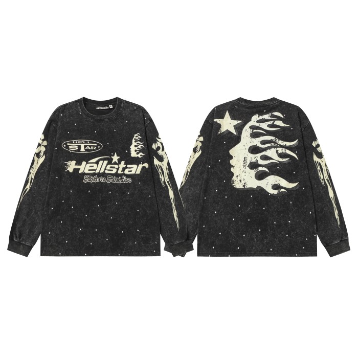 Logo Print Washed Version Long Sleeve T-Shirt 2 colors 28709894