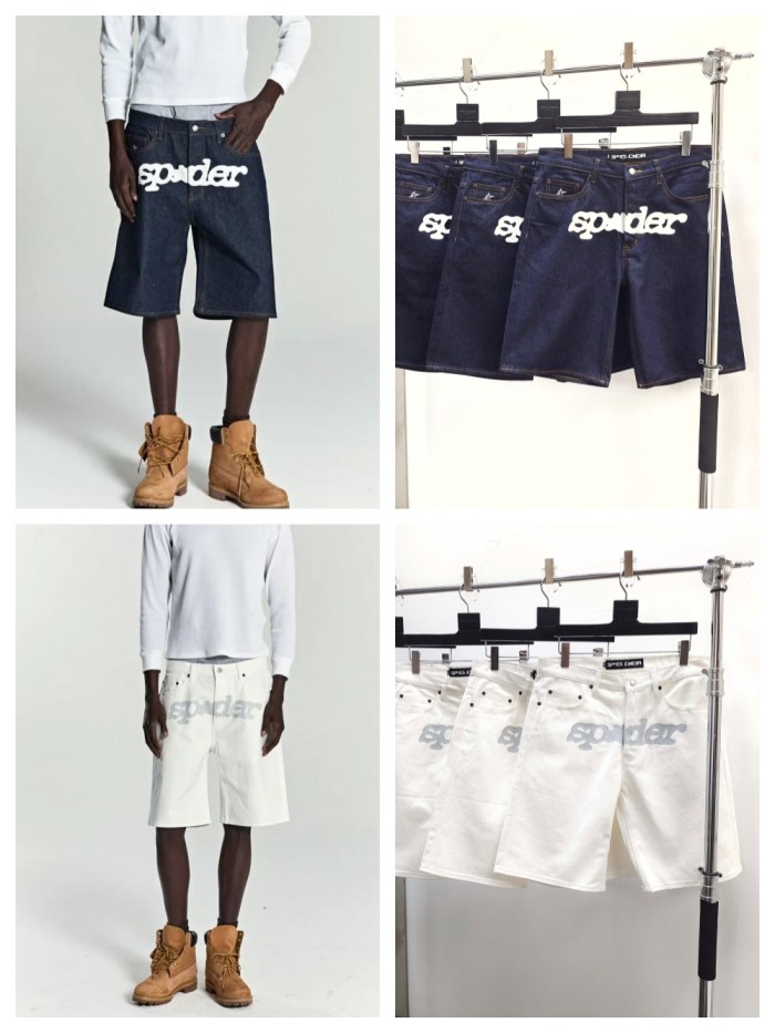 [Big & Tall for weights up to 220 lbs]1:1 quality version 28270387 LOGO Printed V3 Denim Shorts 2 colors