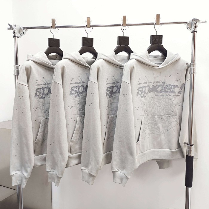 [Big & Tall for weights up to 220 lbs]1:1 quality version Grey Letter V2 Cloud Ash Hoodie & Pants Set 28893163