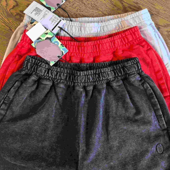 1:1 quality version Embroidery Logo Vintage Distressed Heavy Washed Shorts 3 colors 29060641