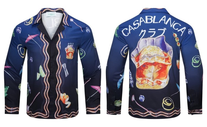 Bright Pattern Resort Style Printed Long Sleeve Shirt 55 colors 29105585