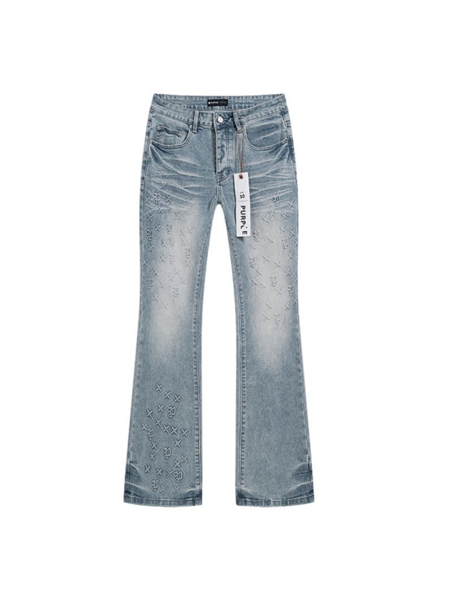 1:1 quality version Four-pointed Star Embroidery Micro Flare Jeans 28884590