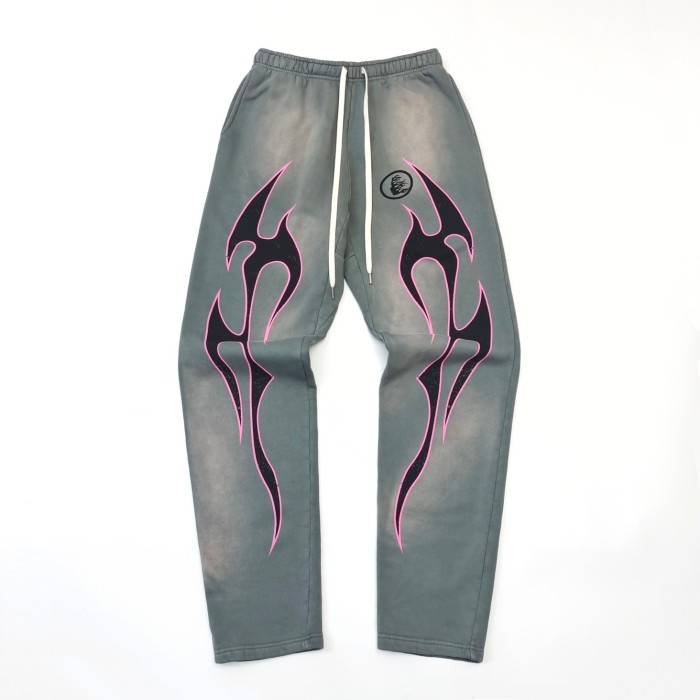 [Big & Tall for weights up to 260 lbs]1:1 quality version HS Future Fire Hoodie & Pink and Black Fire Pants Set with NFC tag