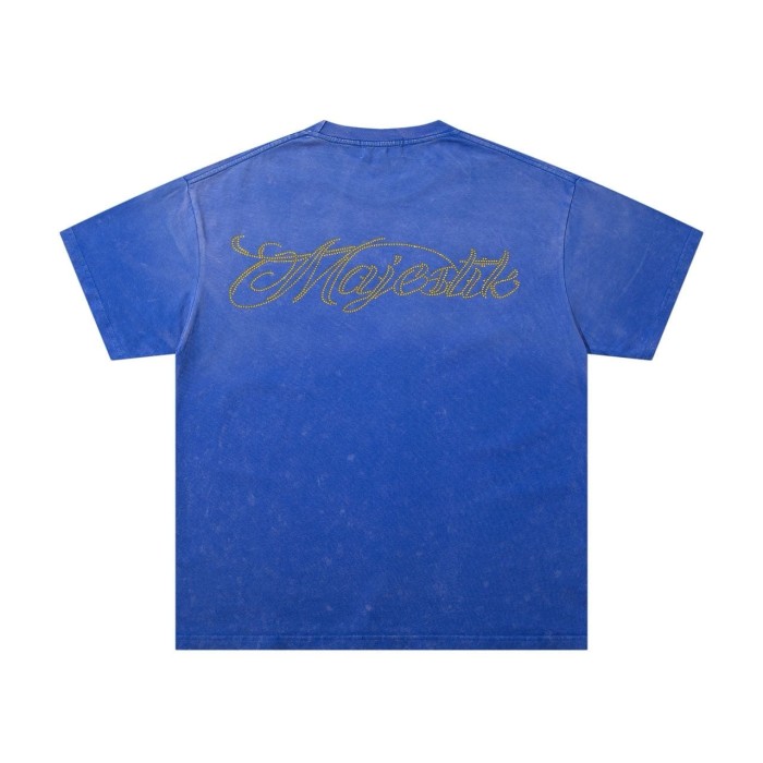 Muscular Bear Rugby Rhinestone Print Washed Tee 29065102
