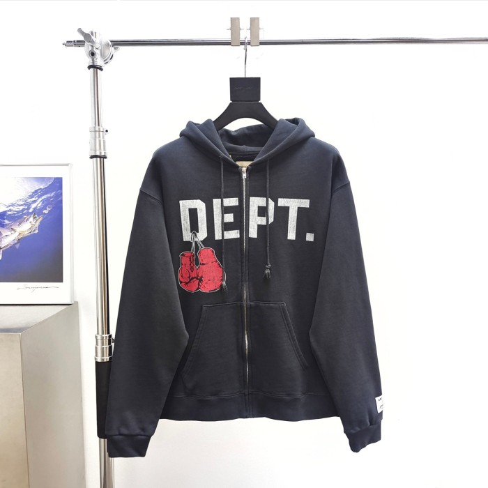 [Big & Tall for weights up to 260 lbs]1:1 quality version Boxing Gloves Big Logo Zipper Hoodie 2 colors