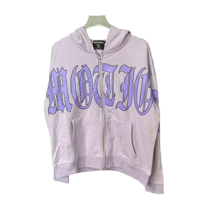 Signature rhinestone Zipper Hoodie 2 colors 28599037