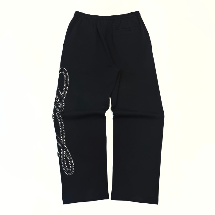 [Big & Tall for weights up to 220 lbs]1:1 quality version 3D Letter Rhinestone Zipper Hoodie & Pants Set 29033219