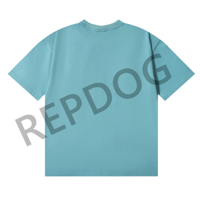 Mismatched Foam Letter Print Round Neck Tee 4 colors