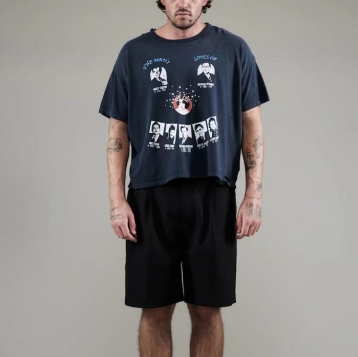 Character Smiley Face Combo Print Washed Version Tee 28756300