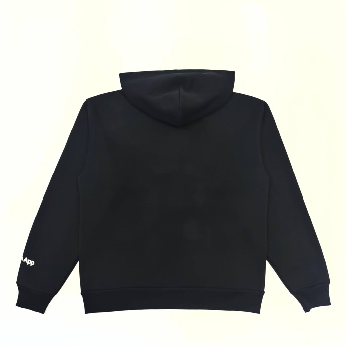 [Big & Tall for weights up to 220 lbs]1:1 quality version Green Letter Rhinestone Zipper Print Hoodie 28971640