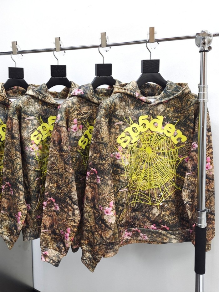 [buy more save more]1:1 quality version Tree Branch Flower Spider Web Print Hoodie & Pants Set