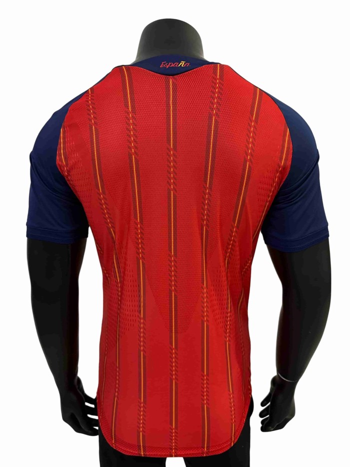 2026/2027 Red with Yellow Stripes Spain Home Jersey 2 Kind 28898435
