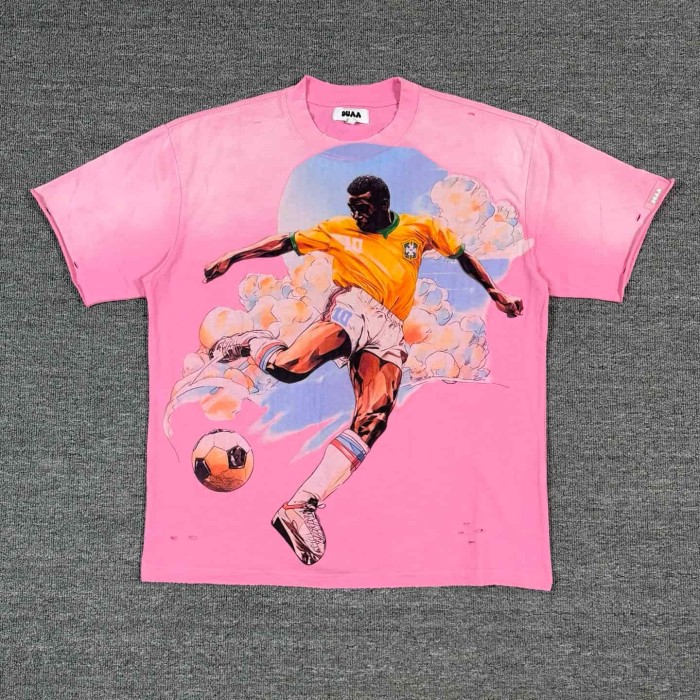 Pele King of Football Rhinestone Print Washed Tee 29053846