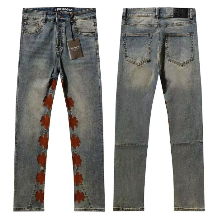 [buy more save more]1:1 quality version Heavy duty embroidered logo micro jeans 10 colors
