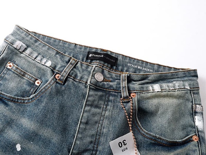 1:1 quality version Classic Logo Ripped White Dot Micro Flare Jeans 28884587