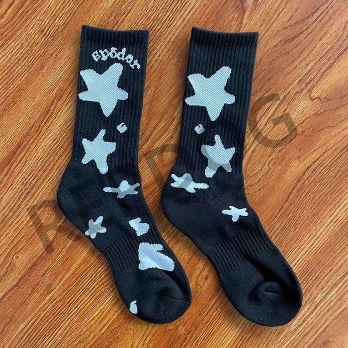 Irregular Star Letter Print Mid Calf Socks 3 colors