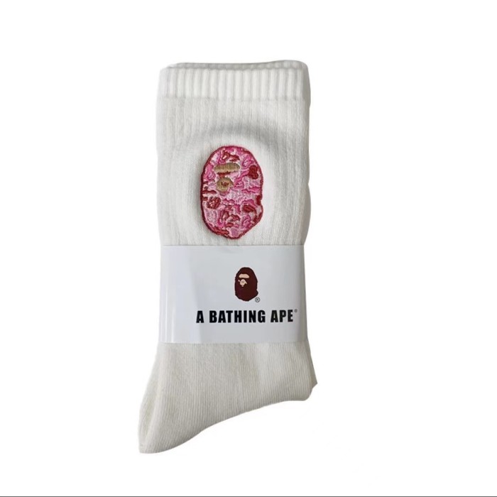 28351350 Shark Camouflage Ape Head Embroidered Mid-Calf Socks 20 colors