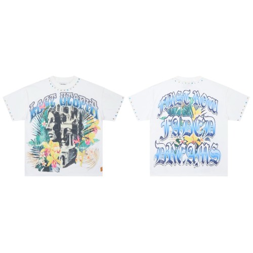 Floral Sculpture Rhinestone Print Tee 29054095