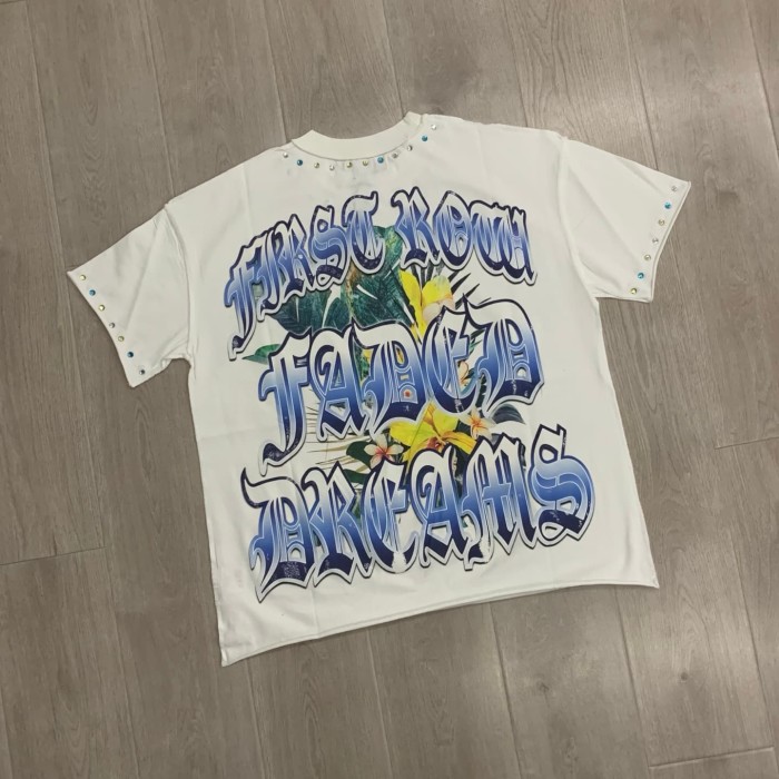 Floral Sculpture Rhinestone Print Tee 29054095