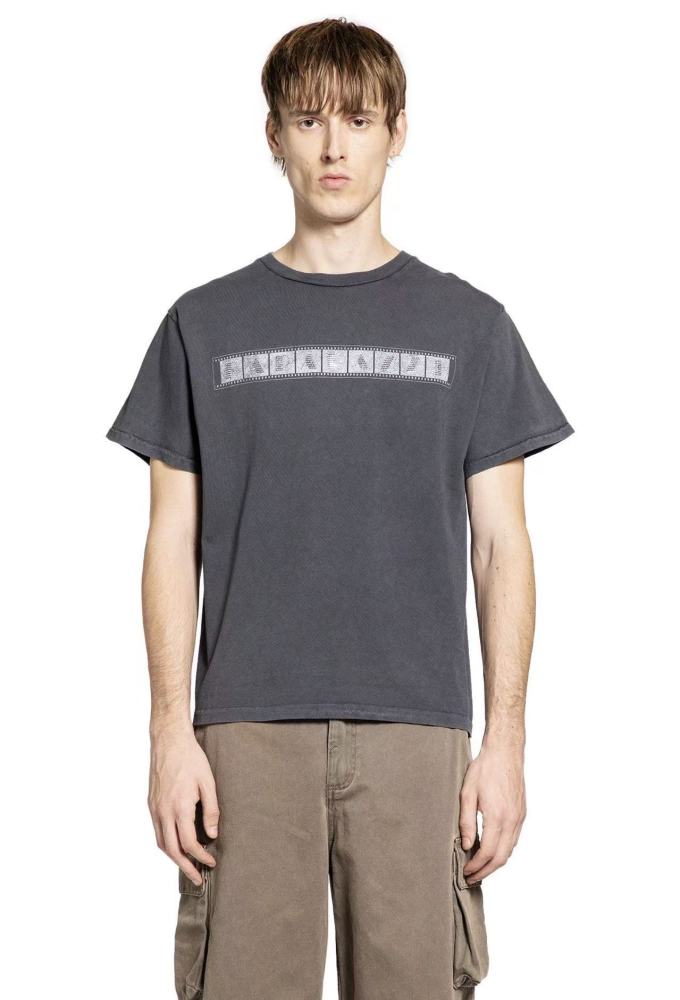 [Big & Tall for weights up to 260 lbs]1:1 quality version Film Drill Letter Print Washed Tee 28974022