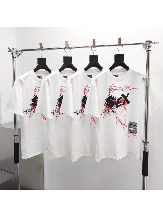 [Big & Tall for weights up to 220 lbs]1:1 quality version Line Graffiti Black SEX Print Tee 29033213