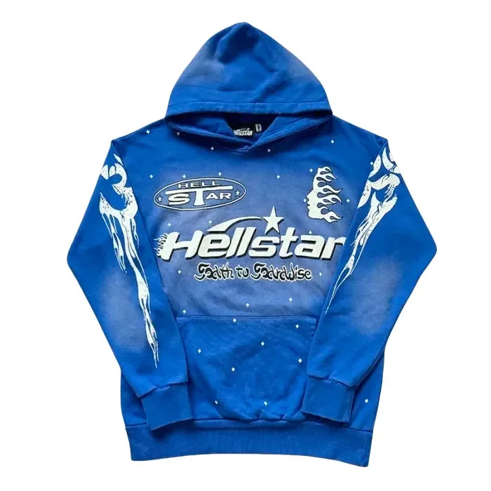 Full Star Creative Letter Logo Washed Version Hoodie & Pants Set 2 colors