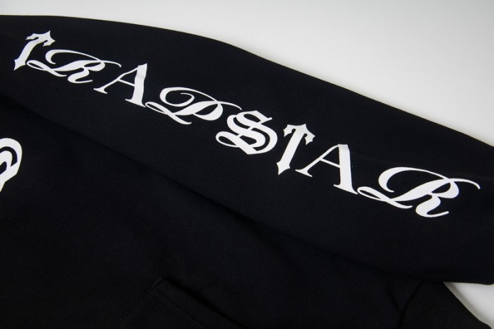 High Street  Arm Letter Print & Logo Embroidery Zip-Up Hoodie 29077574