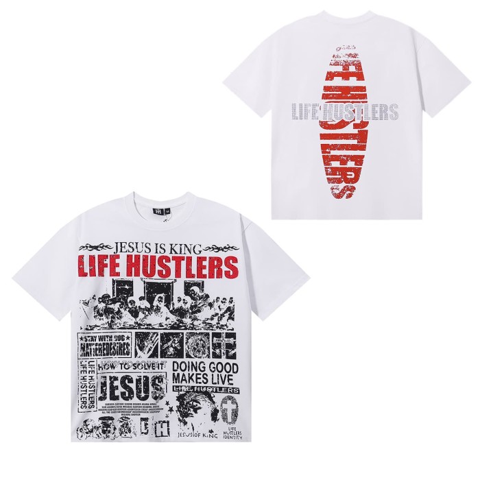 Santa Cena Rhinestone Print Tee 2 colors 28751249