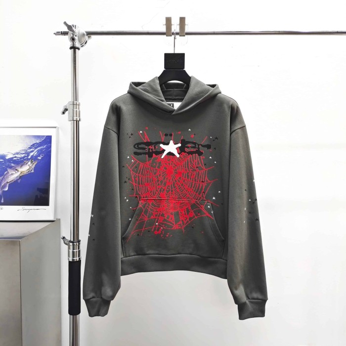 [Big & Tall for weights up to 220 lbs]1:1 quality version White Starfish Red Net Print Hoodie & Pants Set 28974023