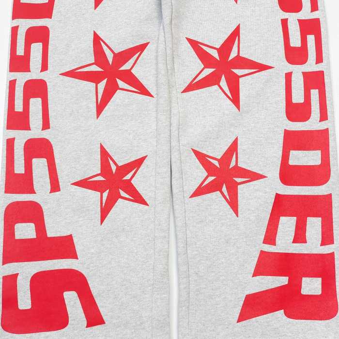 [Big & Tall for weights up to 220 lbs]1:1 quality version Red Letter Print Zipper Hoodie & Pants Set 28692870