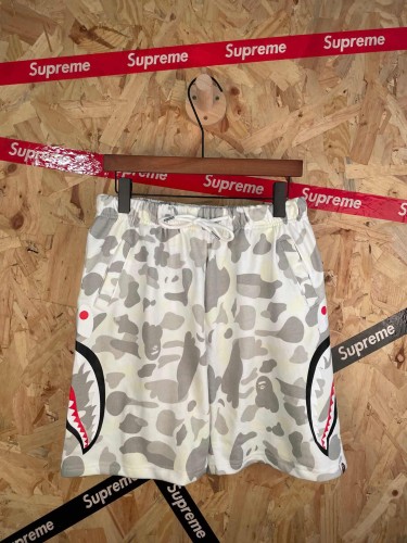 1:1 quality version White Grey Camouflage Shark Print Drawstring Cotton Casual Shorts 29060761