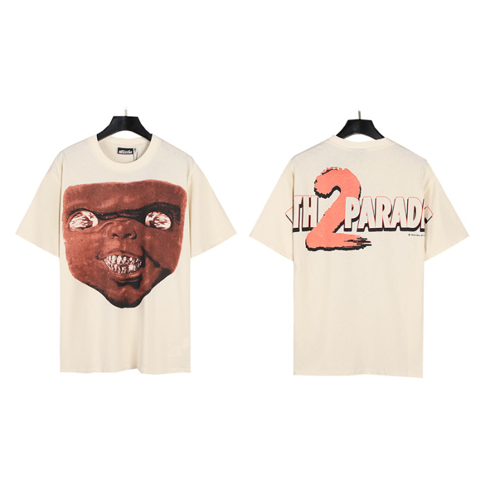 Portrait Metal Teeth Smile Logo Print Tee 2 colors