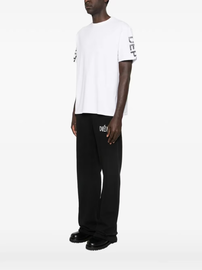 [Big & Tall for weights up to 260 lbs]1:1 quality version Vertical Large French Letter Print Washed Tee 2 colors 28971602