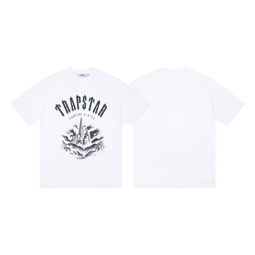 Relaxed Fit Urban Streetwear Gothic Letter And Cityscape Print T-Shirt 2 colors 29080243