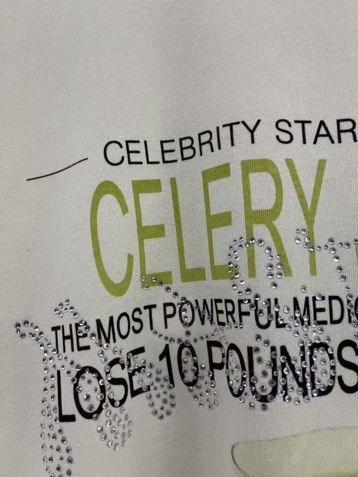 Celery Juice Rhinestone Print Tee 28756452