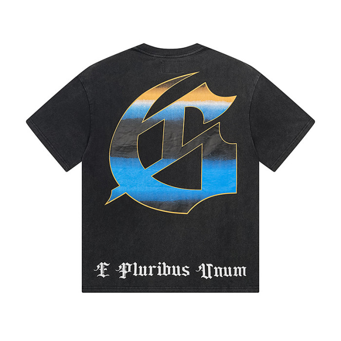 Cyber Robot G Logo Black Distressed Short-sleeved T-shirt 29045586