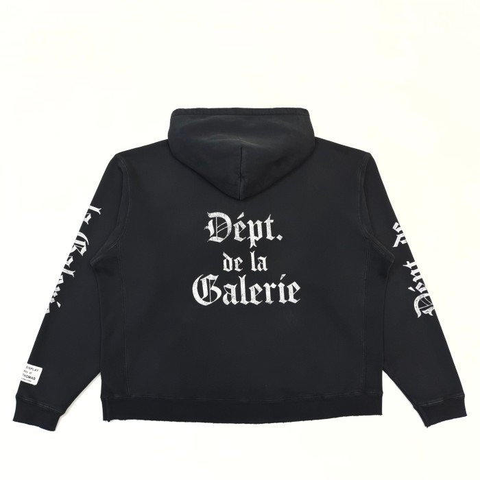 [Big & Tall for weights up to 260 lbs]1:1 quality version Gothic White Letter Washed Black Hoodie 28760682