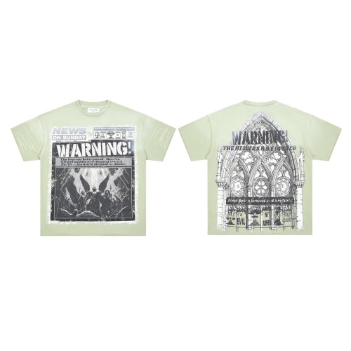 Heaven Open Print Rhinestone Letter  Washed Version Tee 28748376