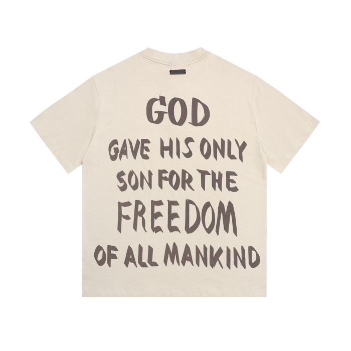 Main line light khaki, vintage attitude slogan, light luxury, daily commuting shirt 29060450