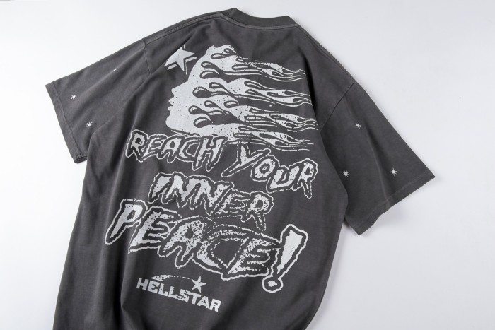 Skull corrosion slogan printed tee