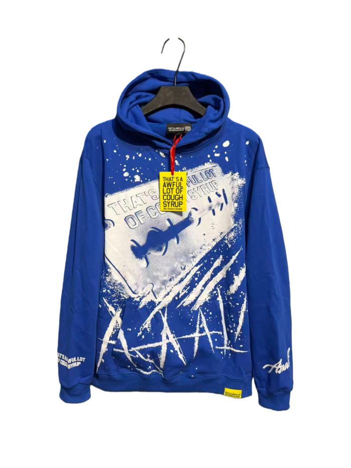 White Splatter Print Hoodie 28680616