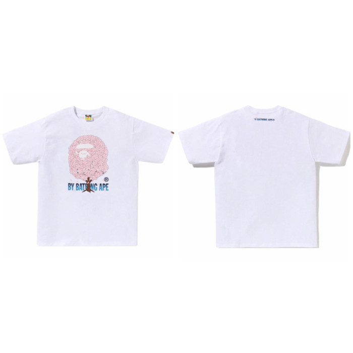 28261578 Star Lightning Ape Head Sakura Tree Print Tee 18 colors