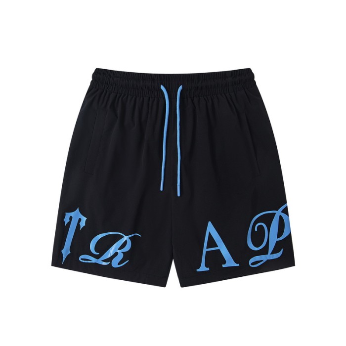 Unisex Loose Streetwear Colorful Gothic Letter Print & Drawstring Waist Shorts 3 colors 29077468