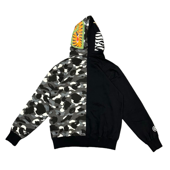 1:1 quality version FW25 CITY Camo Patchwork Glow-in-the-Dark Zipper Hoodie 2 colors 28523740