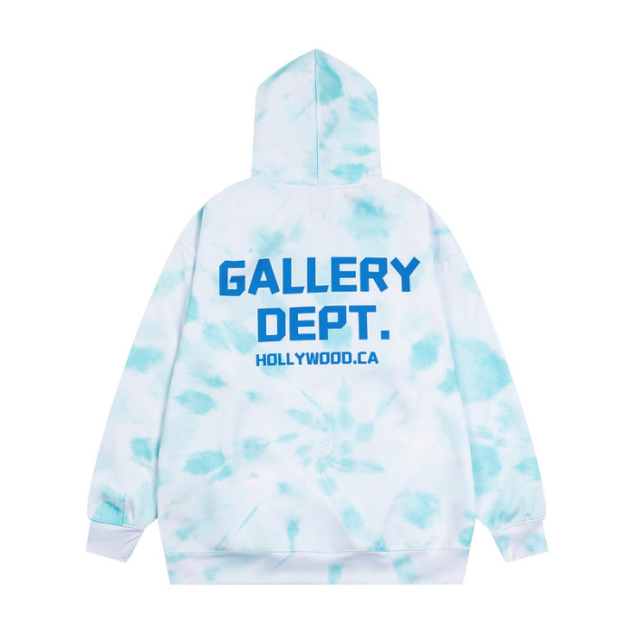 Light Blue Tie-Dye Hollywood Monogrammed Hoodie & Pants Set