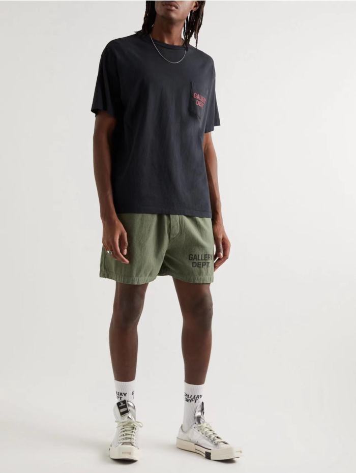 [Big & Tall for weights up to 260 lbs]1:1 quality version Pocket Mottled Letter Logo Print Tee