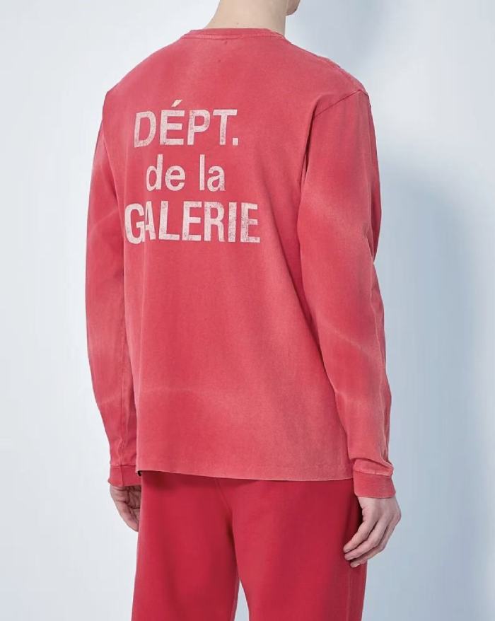 [Big & Tall for weights up to 260 lbs]1:1 quality version Red Water Ripple Long Sleeve T-Shirt 28677366