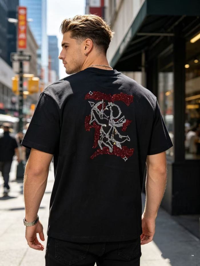 American-style sweet and cool love theme light luxury daily commuting shirt 2 colors 29064996