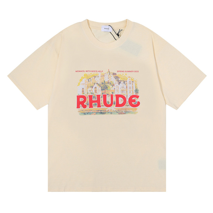 Vintage illustration print short sleeve tee 3 colors