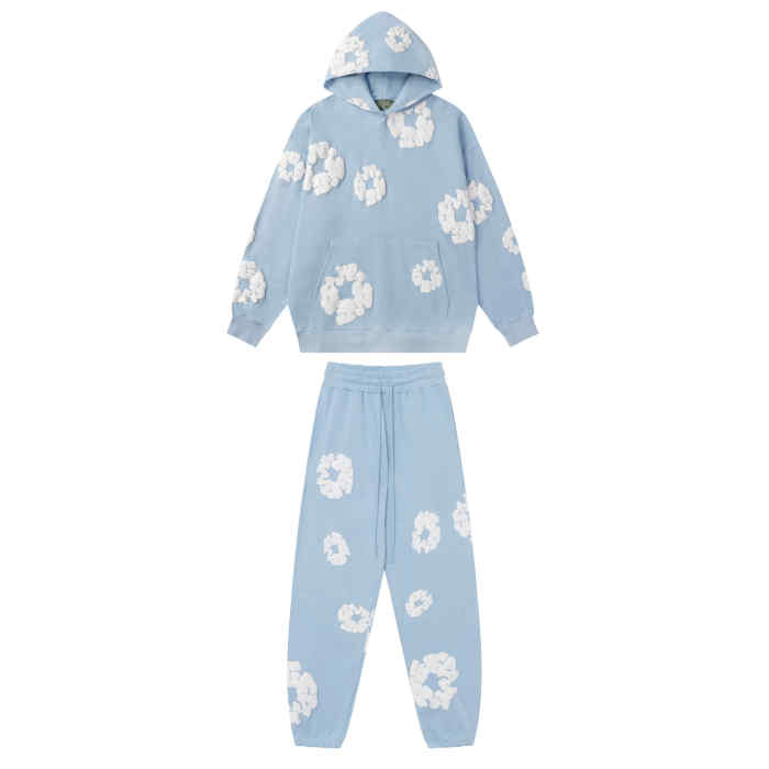 Basic Kapok Foam Print Hoodie & Pants 16 colors
